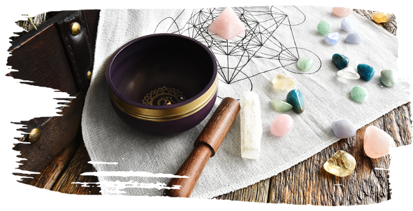 Singing Bowl with Frequency infused crystals